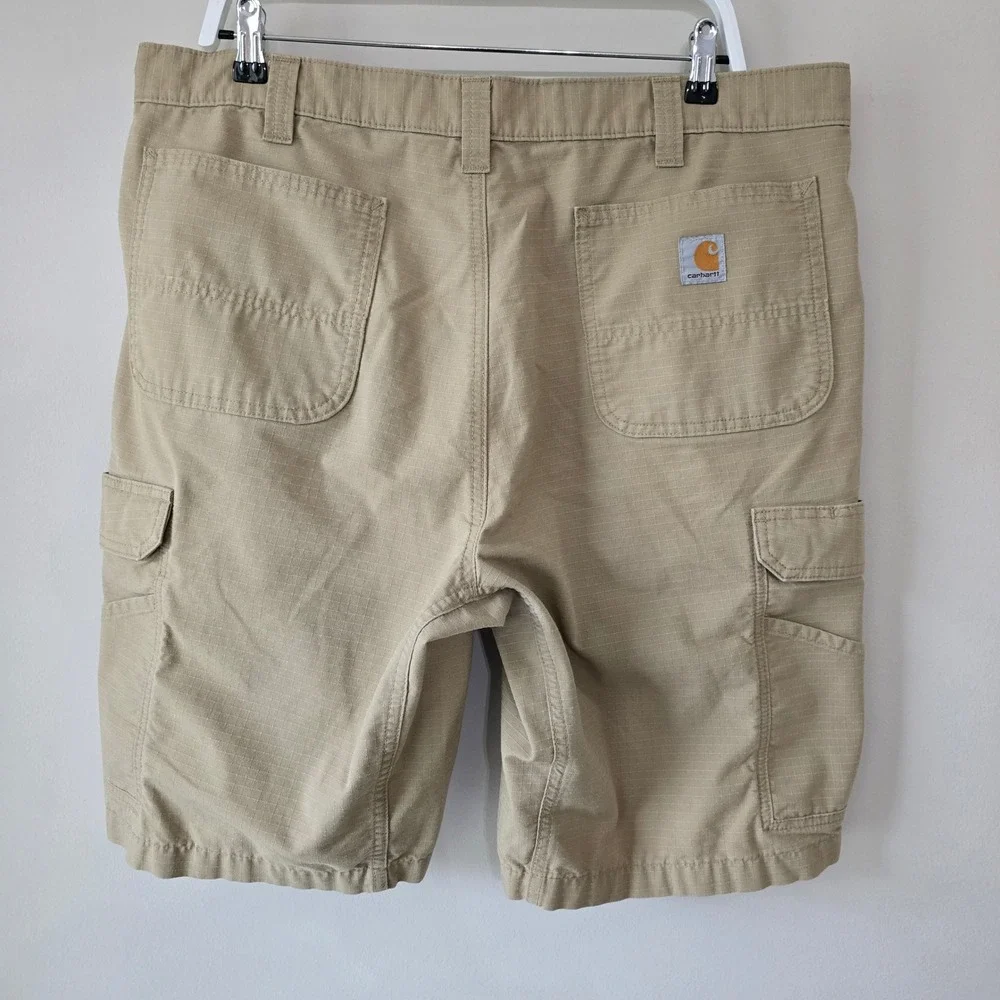 Carhartt Mens Relaxed Fit Ripstop Cargo Shorts Tan Khaki 38 103543 253